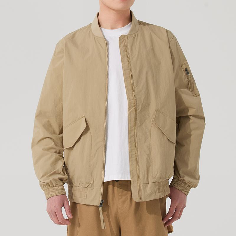 Timberland Solid Logo Outdoor Water-Resistant Casual Jacket Men Jacket Cane-Yellow A4225-DH4