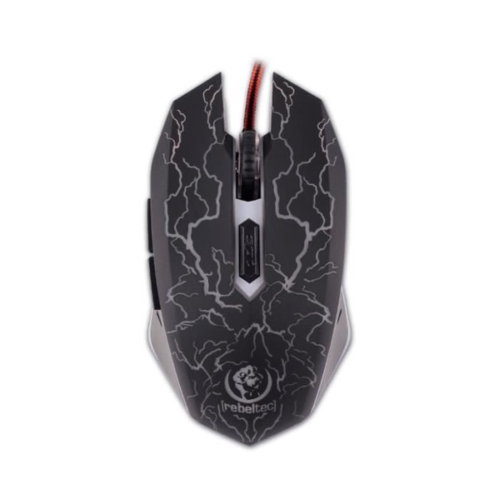 Optical Gaming PC Souris Diablo 2400 DPI 6 touches avec câble LED lumineux ergonomique Touches de largeur DPI réglable