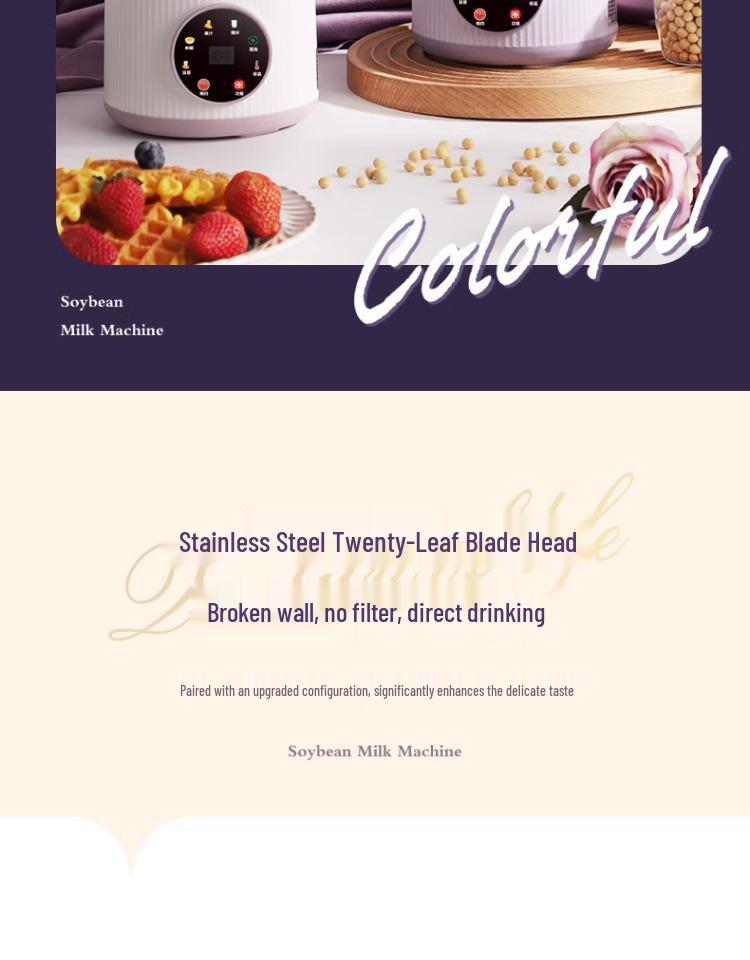 OSTMARS Automatic Soy Milk Maker: Compact, Multi-functional, No-cook, No-filter, Blending, Crushing Machine.