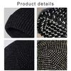 Reflective Beanie Hat Fishing Night Running Hats Outdoor Windproof Knitted Hat for Outdoor Sports and Hiking