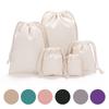 Baumwoll-Leinen Kordelzug Aufbewahrungsbeutel Weihnachten Hochzeit Geschenk DIY Schlichte Tasche Wiederverwendbar Zuhause Organisieren Staubbeutel 7x10 13x16 18x25 25x32