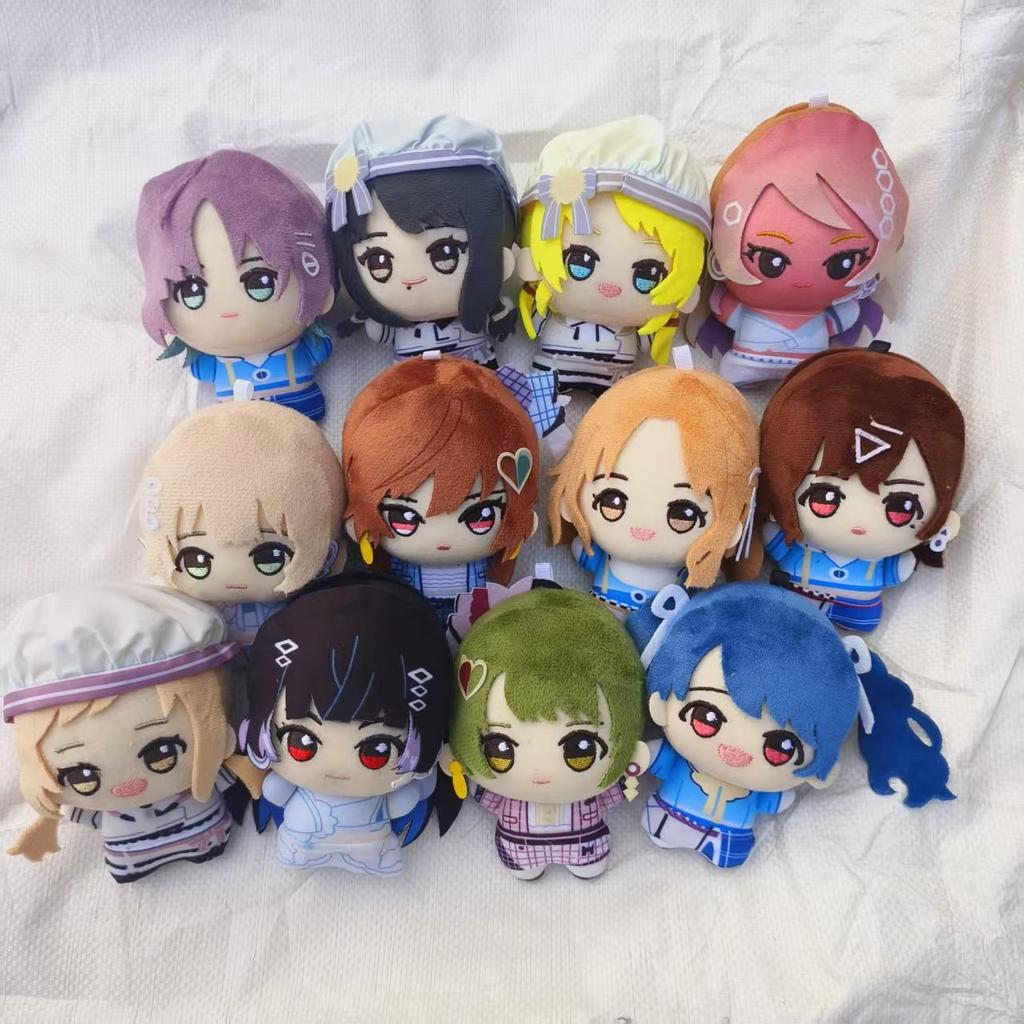 10cm School Idol Master Plush Cartoon Anime Plushie Ume Hanami Hiro Shinosawa Stuffed Figure Model Room Decor Toys Doll Kid Gift