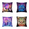 Kpop Demon Hunters Huntrix Printed Pillow Case, Soft Cushion Cover for Home Decor, Anime Gaming Pillowcase for Bedroom Sofa