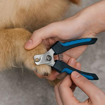 Stainless Steel Cat Nail Clippers Non-slip Handle with Safety Buckle Pet Nail Trimmer Labor-Saving Dog Nail Trimmers Clipper