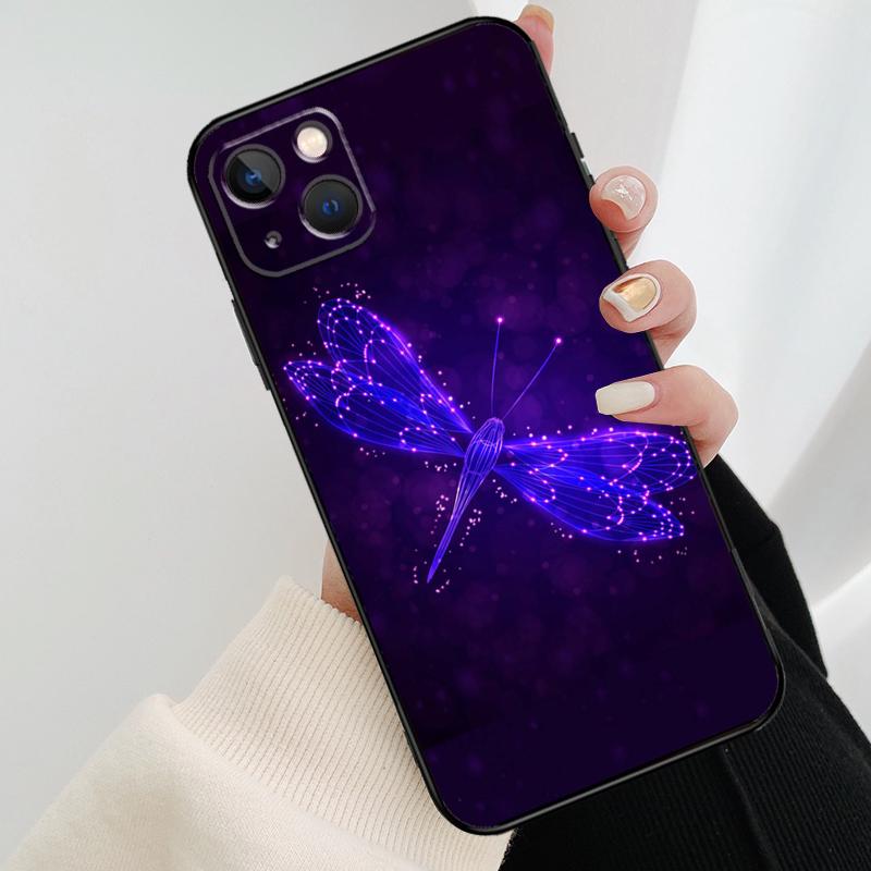 Colorful Dragonfly Phone Case For iPhone 17 Pro Max 14 13 12 11 15 16 Pro Max Mini 15 16 Plus 16e 17 Air Cover