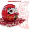 NUOLUX Daruma Japanese Interior Good Lucky Good Traditional Ornament Figurine, 9cm, Style, Decor, Fortune, Charm, Family, Wealth, Honor, Luck, Craft,