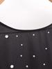 2024 Winter Women's European & American Style Backless Sequin Crew Neck Long Sleeve Top