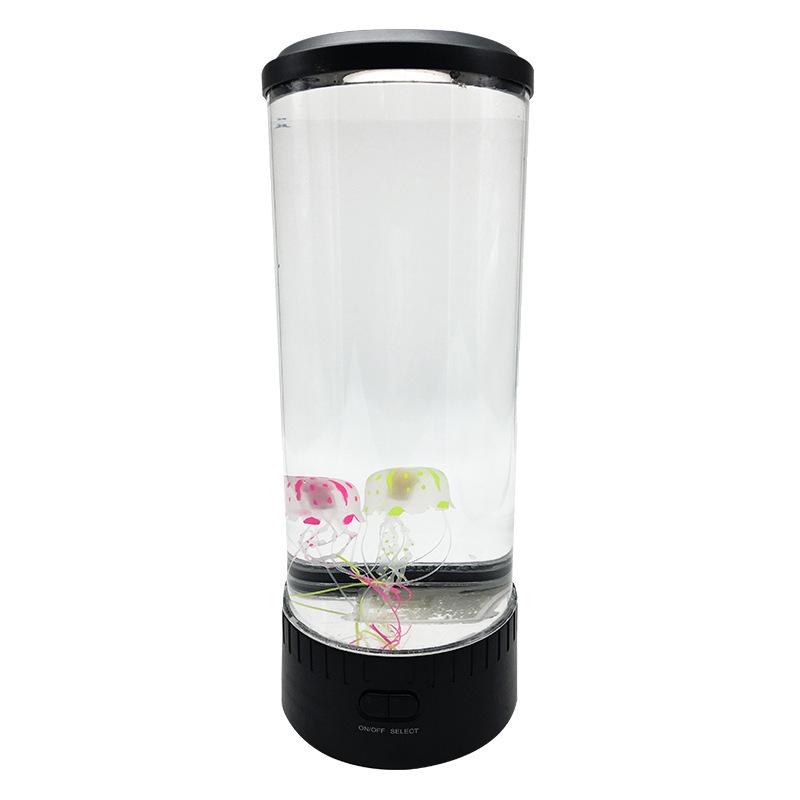 Creative Medium-Sized LED Jellyfish Mood Light - USB Powered, Color-Changing Cylindrical Lamp