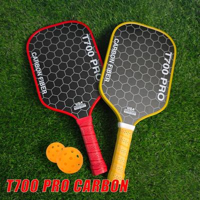Raquette de Pickleball 16MM Raquette de Pickleball Fibre de Carbone pour Débutants Attaque Cœur Polymère Puissance Améliorée Puissance&Spin&Contrôle