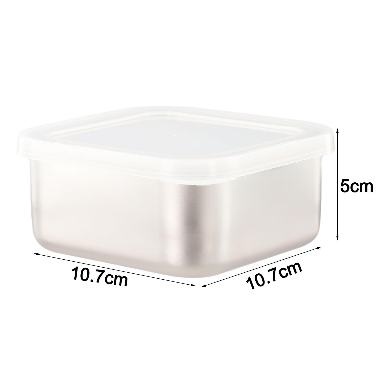 

Silicone Lid Lunch Box Stainless Steel Snack Containers 400ML