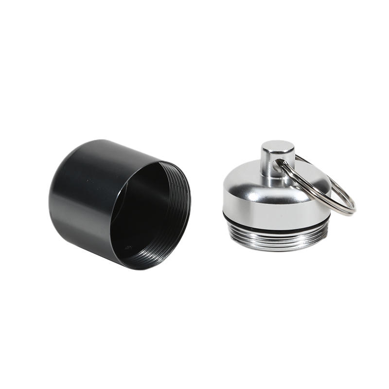 

Mini Pill Keychain Holder Aluminum Alloy Storage Box Waterproof Organizer Travel Portable Pill Holder Earplug Container