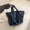 New Women's Bag High End Down Jacket Handbag Large Capacity Fashionable Autumn and Winter Cotton Jacket Shoulder Bag Commuting Toy Bag