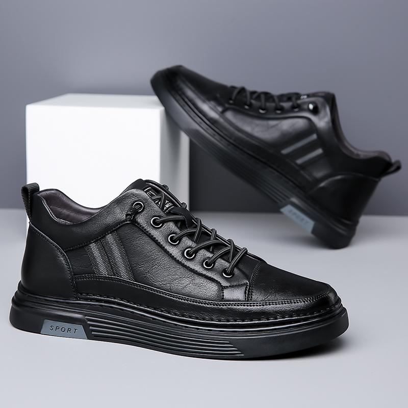 Scarpe casual da uomo di lusso in vera pelle, scarpe eleganti da ufficio stringate di alta qualità, sneakers da uomo per la corsa all'aperto