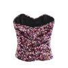 Zbzr Spring New Arrival Women's Clothing with Puff On the Tree Tube Top Stylish Sequin Short Version Tops 07969268620