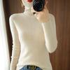 Autumn Semi High Neck Long Sleeve Knitted Sweater Women Winter Fashion Slim Fit Pullover Base Sweaters Ladies Warm Elegant Casual Woman Jumpers 25062