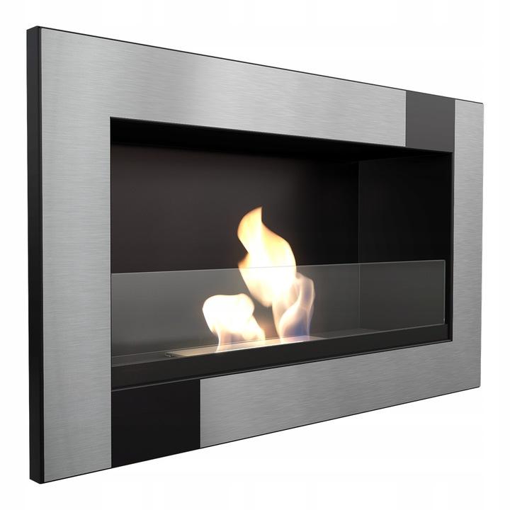 Wall Mounted Bioethanol Fireplace GOLF QUBE TÜV with Glazing