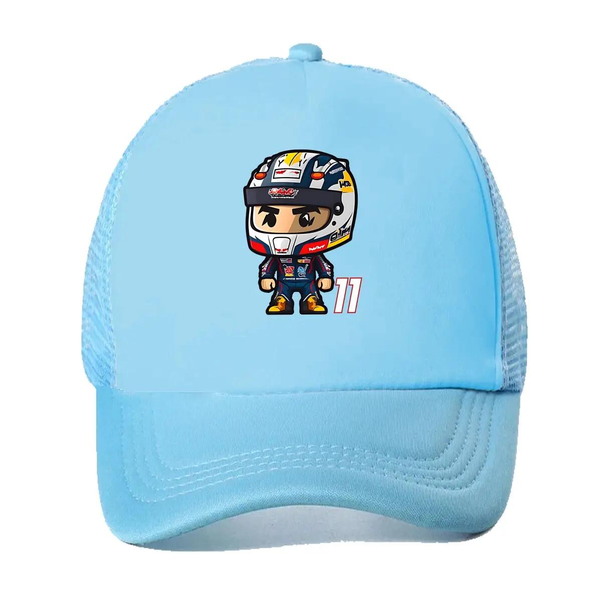 

Motorsport - themed Art Cartoon Racer with 11 for Motorsport - cultural Design Mesh Baseball Cap One Size