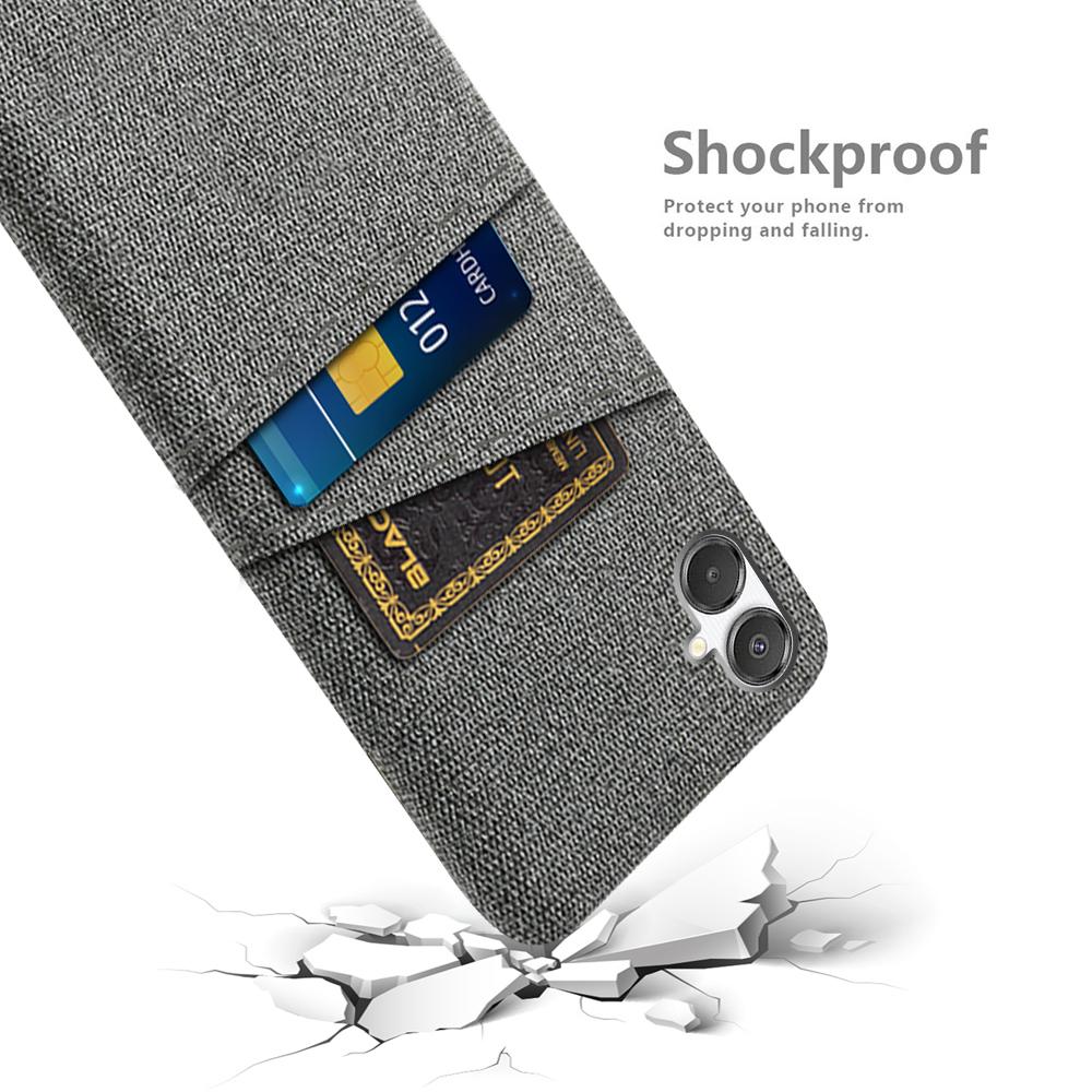 For Samsung Galaxy A07 4G Case Cloth+Hard PC Phone Cover with Dual Card Slots