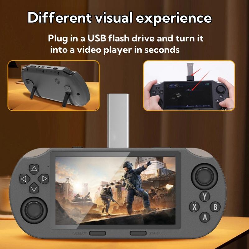 SF3000 Retro Handheld Video Game Console Player With 2 Game Pads Linux System 4.5 Inch Screen 3000mAh Portable Video Player Games