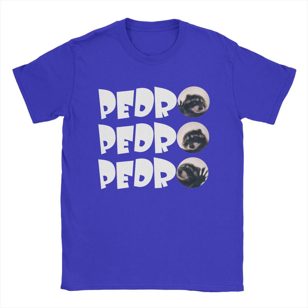 Men's T-Shirt Pedro The Dancing Raccoon Funny Cotton Tee Shirt Short Sleeve T Shirt Crew Neck Clothes Adult
