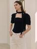 Onaenon Tie Detail Square Neck Pullover Nek5Xp333