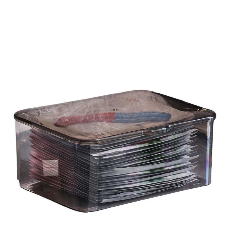 Chang Baosen Transparent Grey Desktop Cosmetic Storage Box