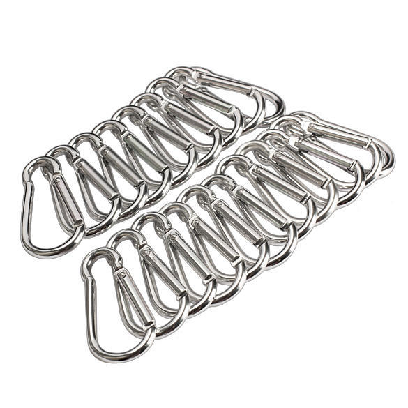 20 Pcs Aluminum Alloy Spring Carabiner Snap Hook Hanger Keychain Hiking 20 Pcs Aluminum Alloy Spring Carabiner Snap Hook Hanger Keychain Hiking
