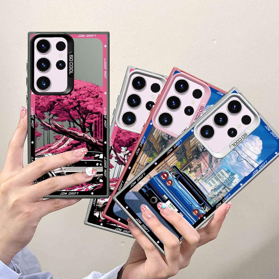 Case for Samsung Galaxy S22 Ultra S20 FE S24Ultra S25Plus S25 S21 S24 FE Note 20 Ultra S23 Soft Cover Japanese JDM Drift Car