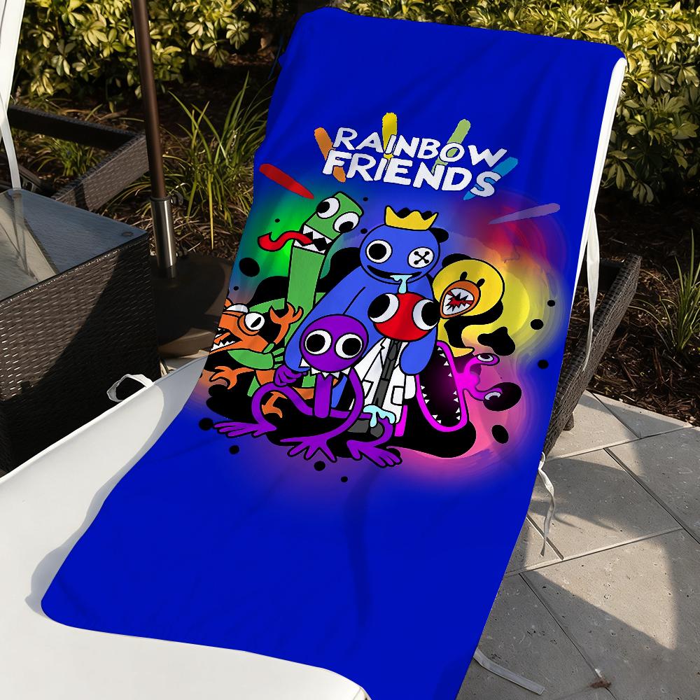 Cartoon R-Rainbow F-Friends Colors Towel Soft Pool Gift For Travel Gym Shower Camping Quick Dry Sports Large Beach Towels