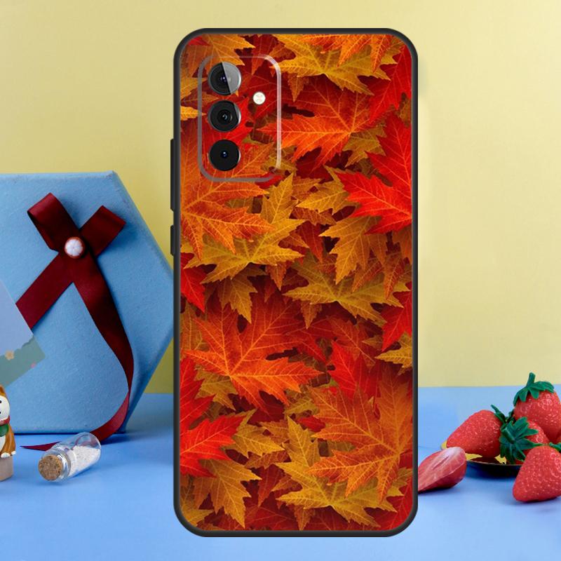 Autumn Leaves Fall Fox Pumpkin Cover For Samsung Galaxy A53 A33 A23 A52 A32 A22 A12 A51 A71 A15 A25 A13 A14 A34 A54 Case