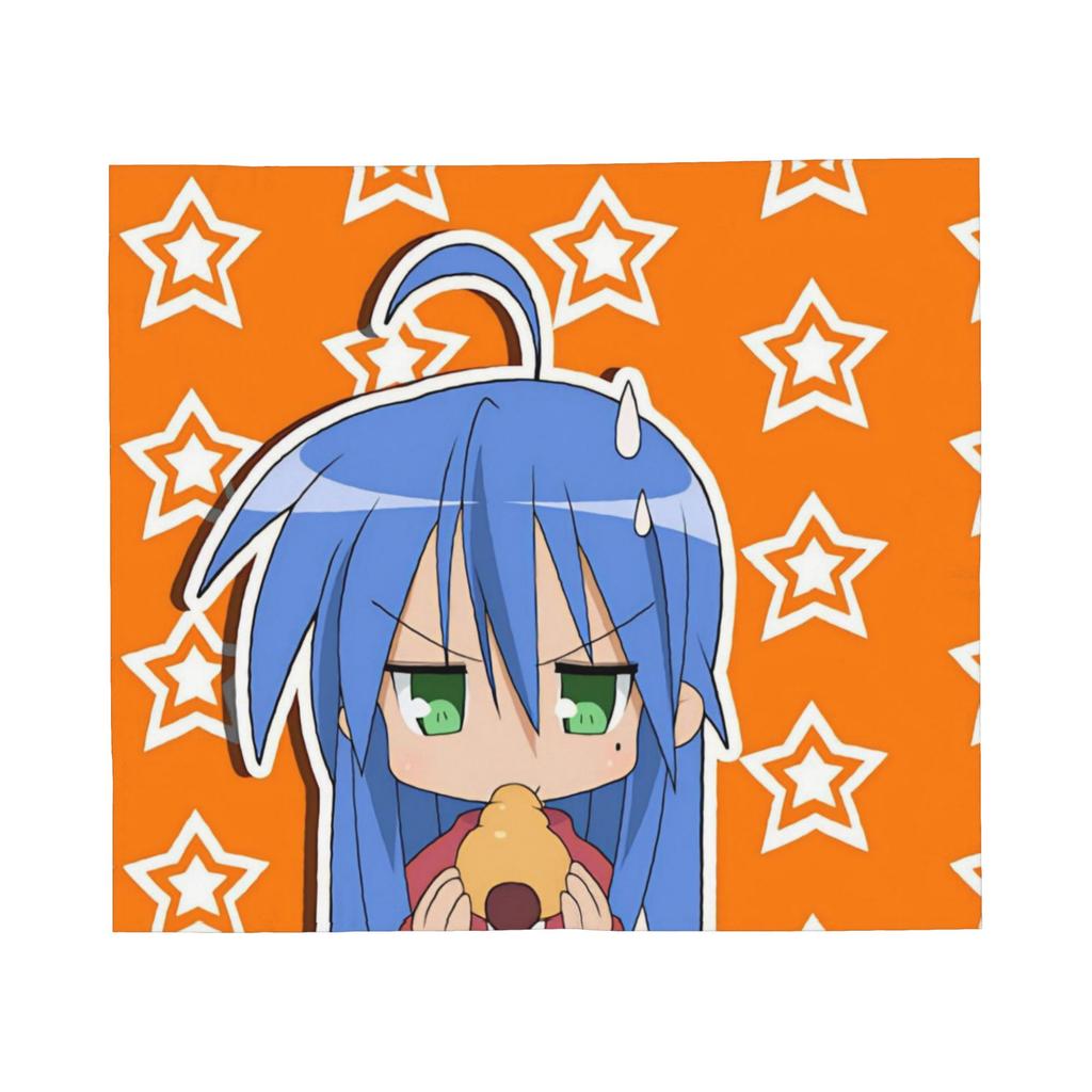 Anime Lucky Star Blanket Fuzzy Funny Warm Throw Blankets for Home Decoration