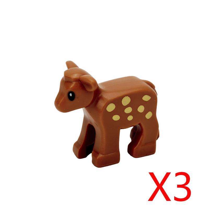 MOC Animal Scene Building Blocks Zoo Elephants Giraffes Chimpanzee Camels Goats Camel Parrots Pigeon Accessories Bricks Toys N09