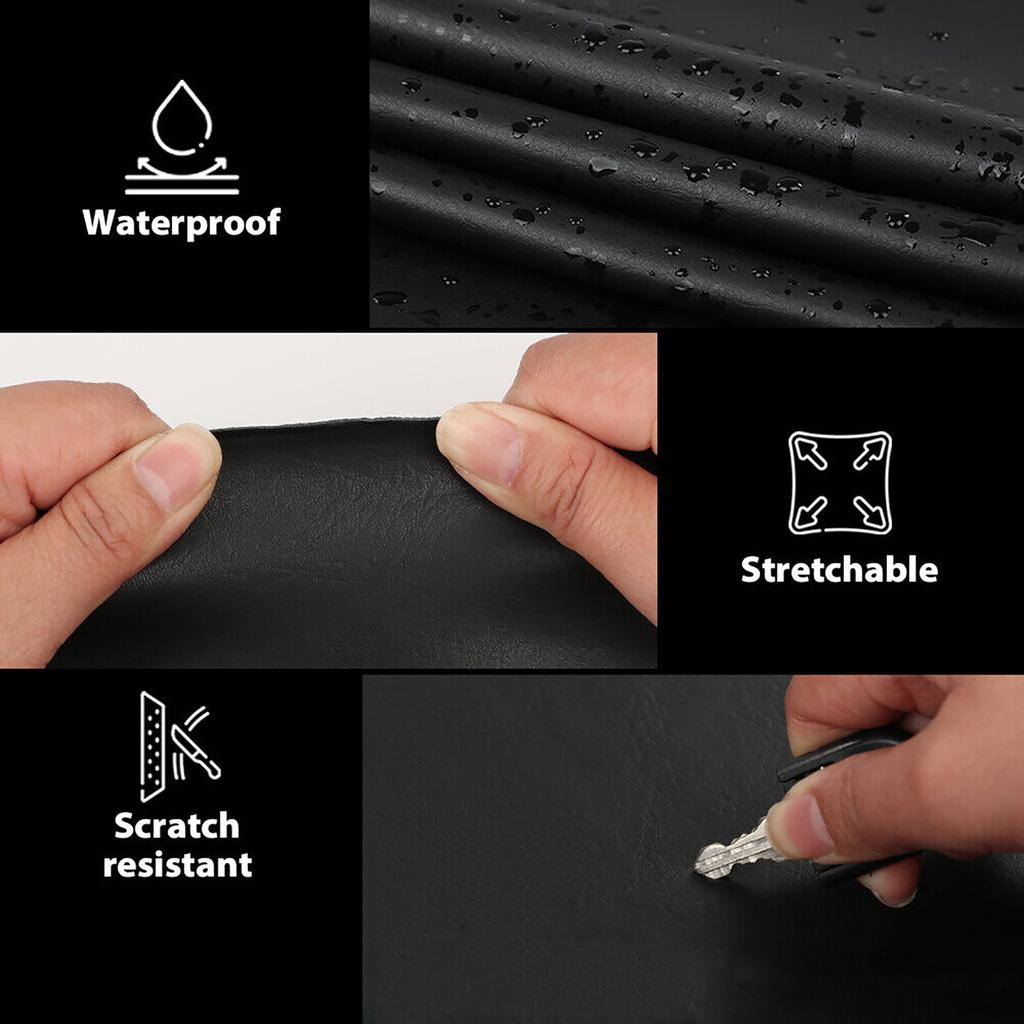 Schwarzer Fit Club Car DS 1982-2000.5 Golf Carts Vordersitzbezug Leder Tack-On Golf Cart Sitzbezug Golf Cart Sitzbezug