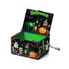2025 Latest Halloween Series Art Six sided Painted Hand Cranked Music Box Holiday Gift High Quality Durable Perfect Gift
