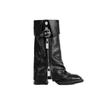 Vintage Suit Flanged Tie Fashion Boots New Autumn and Winter Thick-soled Trousers Stacked Medium Tube Short Boots