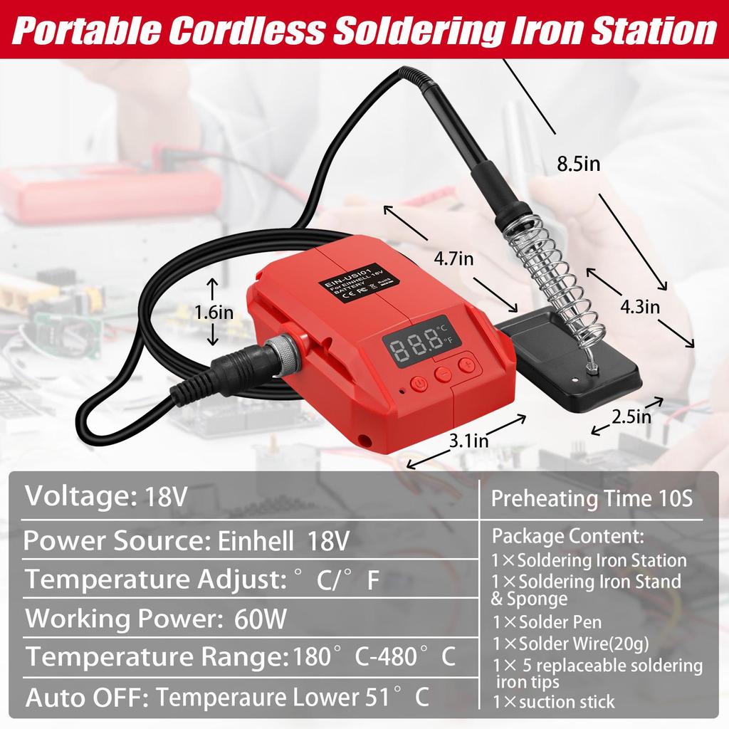 New Style Portable Lithium Battery Soldering Iron with Multiple Interfaces
