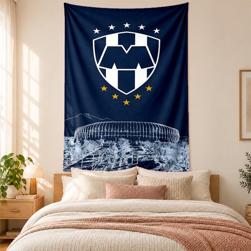 Club De Futboll Monterrey ICON Tapestry Highquality for Decorating Living Room Bedroom Dorm Walls Ideal As Bedroom Wallart Orholiday Gift