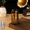 Transparent Lampshade LED Electronic Candles Warm Light Fake Candle Lights  Table Decor