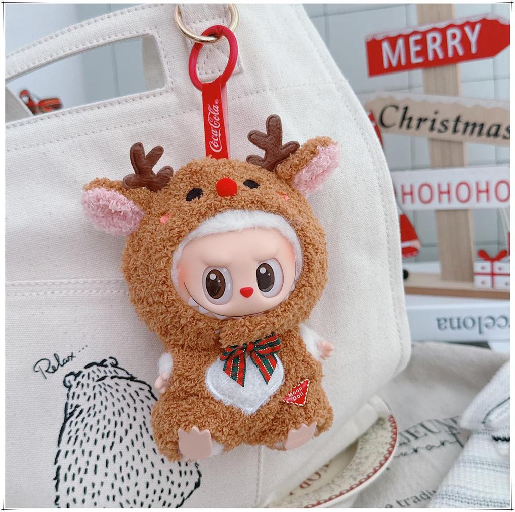 17cm Labubu Doll Vinyl Keychain: First & Second Gen Blind Box Clothes Collection