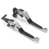 Adjustable Brake Clutch Levers CNC Aluminum Alloy Replacement for Yamaha MT25 MT‑03 R25 R3Silver