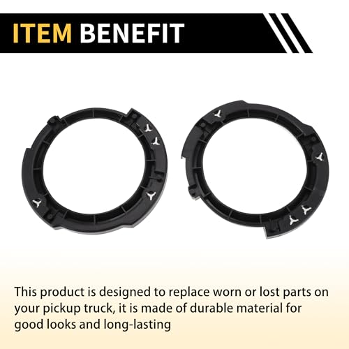 REPAIROCK Compatible with Jeep Wrangler JK 2007-2017, 1 Pair Headlight Mounting Brackets, Headlight Lamp Bezels (Left and Right Set), 7-Inch Round Hea
