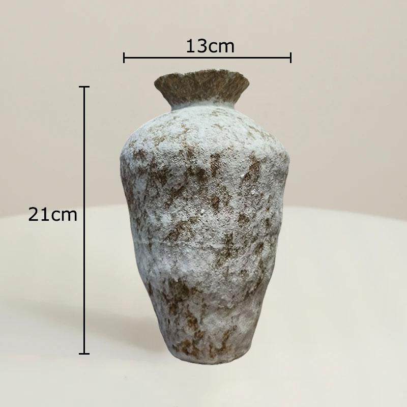 Keramikvase im Wabi-Sabi-Stil Tischdekoration Unvollkommene Ästhetik Blumenarrangement Retro Blumenvase Raum Ästhetische Dekoration