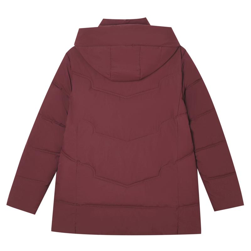 Haine de iarnă pentru femei de vârstă mijlocie cu glugă, elegante, groase, călduroase, mărimi mari, parka, jachete pentru femei