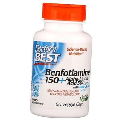 Benfotiamin a kyselina alfa-lipoová, benfotiamin 150 plus kyselina alfa-lipoová 300, lékařská nejlepší 60 vegcaps (72327012)