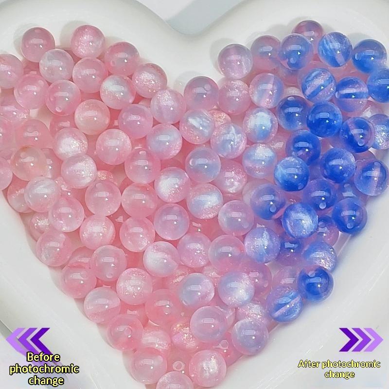 10Pcs 10mm UV Reactive Cat Eye Resin Beads Vibrant Color for DIY Necklace Bracelet Earring Handmade Jewelry Crafts