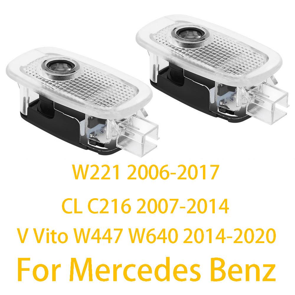 2pcs For Mercedes Benz S Class AMG CL C216 V Vito W447 W640 Led Car Door Welcome Light Projection lamp Auto Accessories
