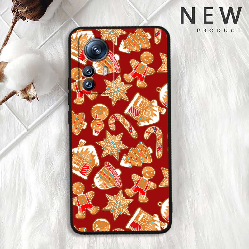 Christmas Cartoon Pattern For Xiaomi Mi 15 14 13 13T 12 12T 12S 11 11i 11T Pro Ultra Lite 5G Black Soft Phone Case