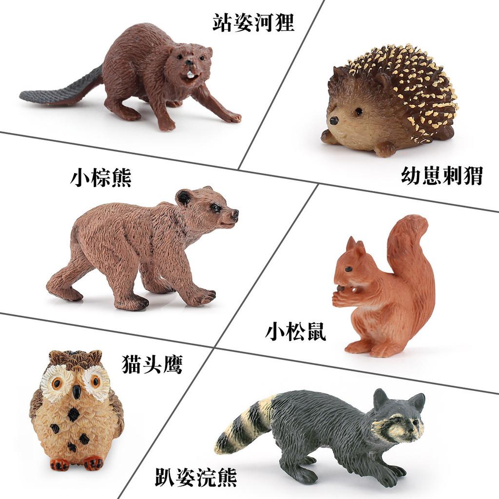Realistic 16 Piece Forest Animal Model Set Featuring Squirrel Chipmunk Hedgehog And Whitetail Deer For Cake Decoration And Static Display
