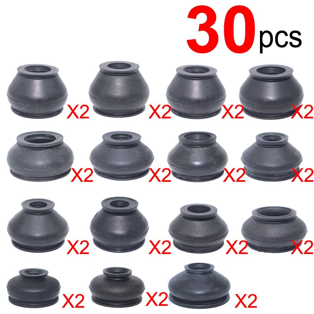 15SizeX2 Ball Joint Boot with Fasten Cable Tie Wrap Glove Suspension Steering Dust Cover Track End Rod Linkage Joints Boots Replacement