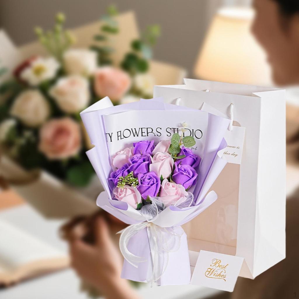 Konservierte Rosen Künstliche Tischdekorationen Romantische Seifenblumen für Valentinstag Zeremonie